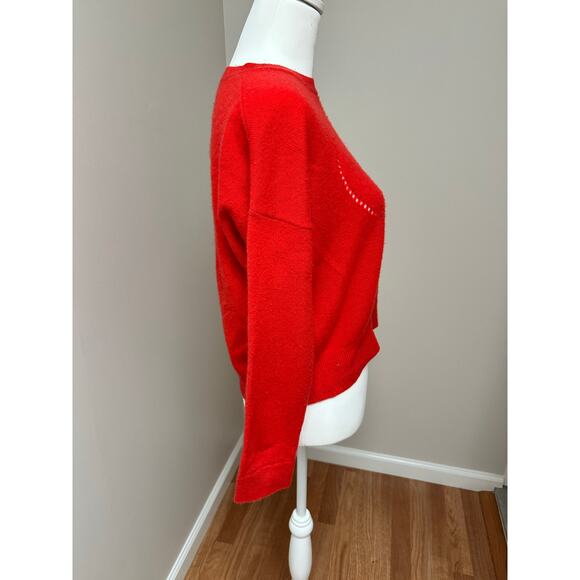 27 Miles Malibu 100% Cashmere Heart Sweater Red Size XS - Picture 5 of 9